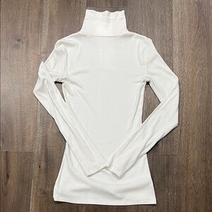 A New Day Cream Slim Fit Long Sleeve Ribbed Turtleneck T-shirt XS